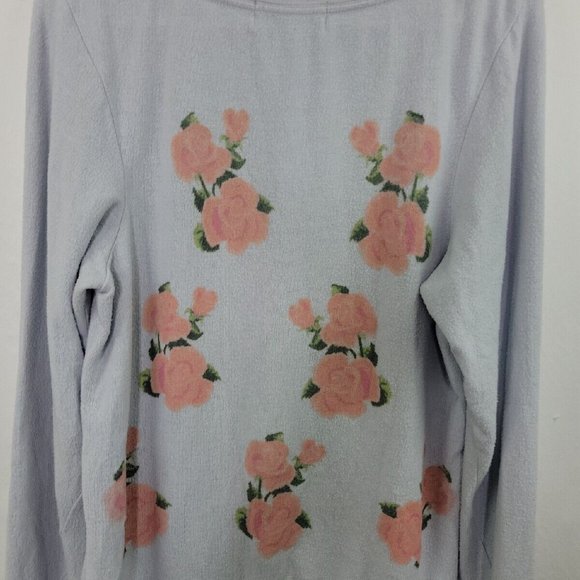 Wildfox White Prairie Rose Floral Pullover Sweater in Size Medium - Picture 6 of 7